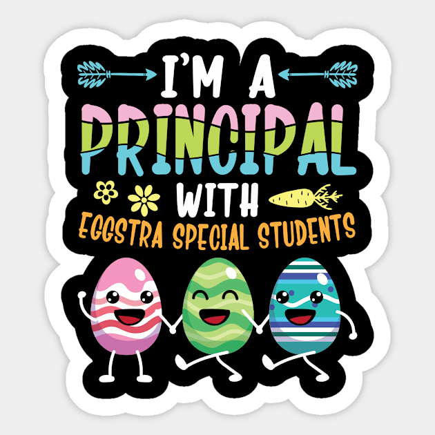 Bunnies Dance I'm A Principal With Eggstra Special Students Sticker by bakhanh123